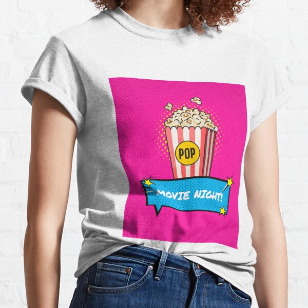 Popcorn Movie Night | Cinema Fan | Pop Art Classic T-Shirt