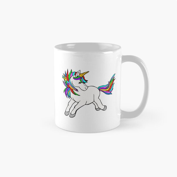 Aperçu de l'œuvre Frisky, licorne arc-en-ciel gambader, excellente idée cadeau pour les enfants et les amoureux de la licorne, décorations de chambre de bébé créée et vendue par CreativeCranium.