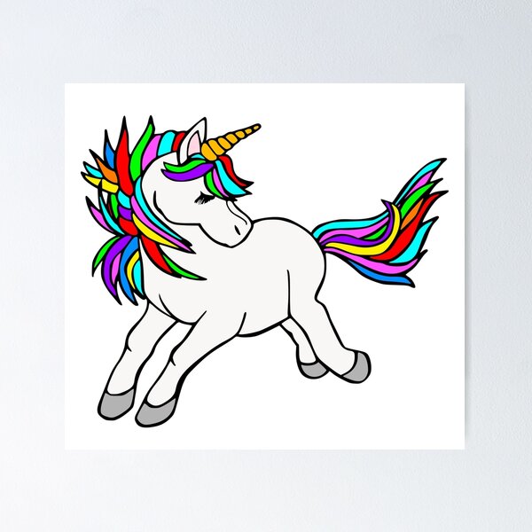 Item preview, Frisky, Frolicking Rainbow Unicorn, Great Gift Idea For Children & Unicorn Lovers, Baby Nursery Decorations designed and sold by CreativeCranium.