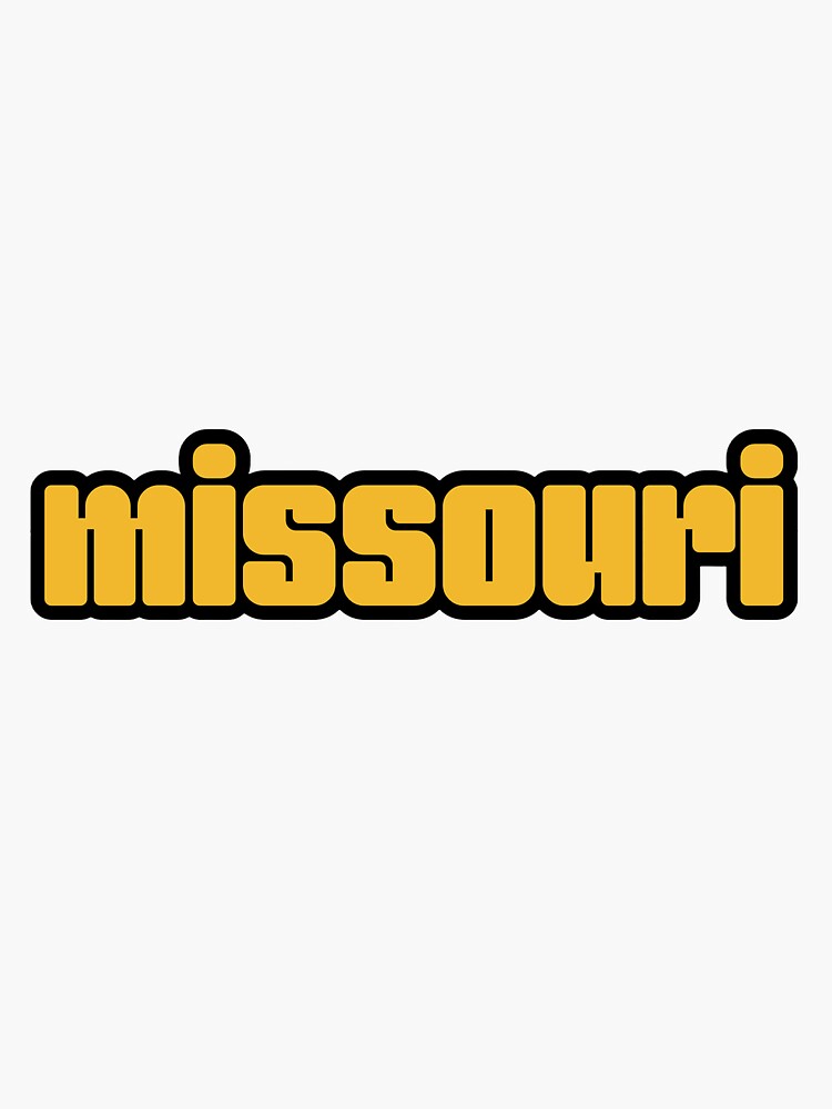 "missouri funky letters" Sticker for Sale by charmcityart Redbubble