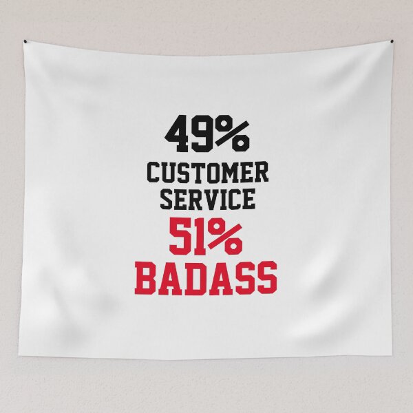 Item preview, Badass Customer Service designed and sold by Yay Design.
