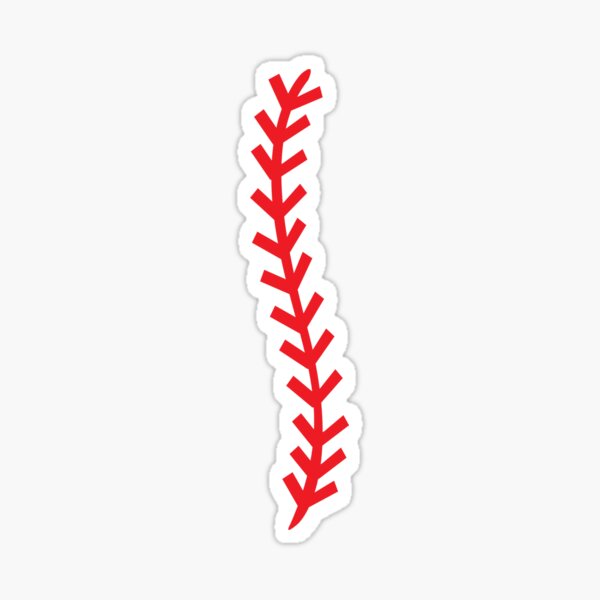 Baseball Lace Stitches Sticker for Sale by BlueDiamond-19