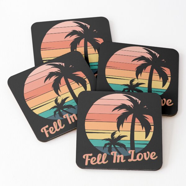 Item preview, Vintage Tropical Sunset, Fell In Love,  #beachbound, forever sunset, Hola Beaches, Beach Life, Ocean View, Forever Chasing Sunset designed and sold by Sun Sand & Sea Art.