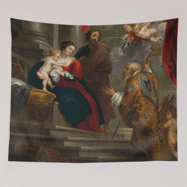 Item preview, Saint Willibrordus in Adoration of the Holy Family | Victor Wolfvoet II | 1631 Renaissance Christian Art designed and sold by CJET.