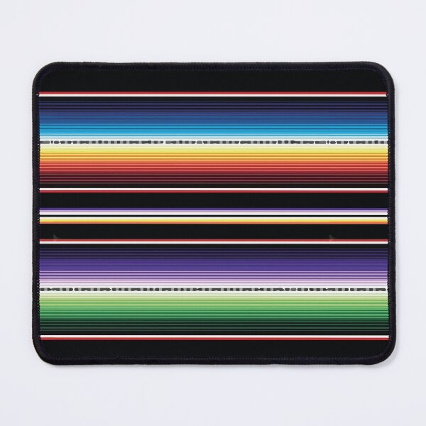 Item preview, Black neon Serape Mexican serape blanket vibrant color stripes zarape saltillo lines pattern designed and sold by T-Mex.