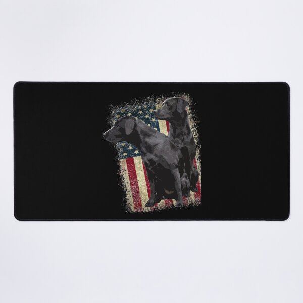 Item preview, Patriotic Black Labrador Retrievers, 2 Labradors with American Flag designed and sold by LifeCrush.