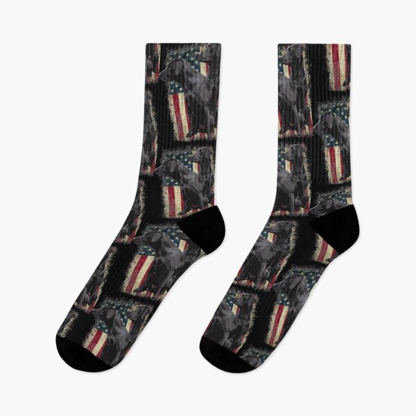 Item preview, Patriotic Black Labrador Retrievers, 2 Labradors with American Flag  designed and sold by LifeCrush.