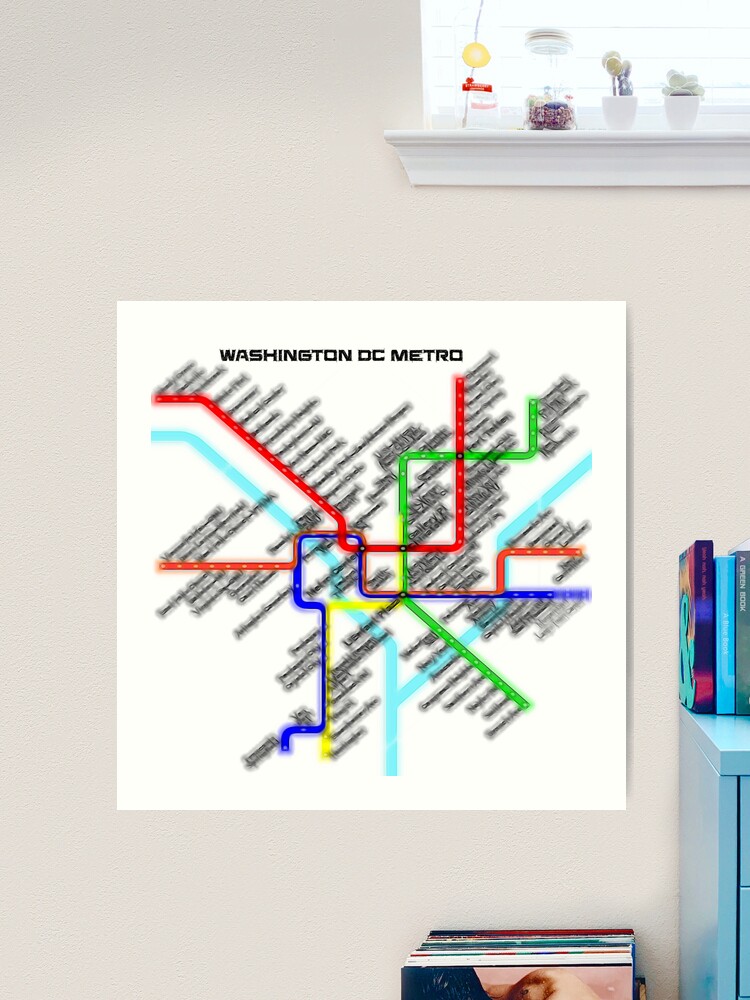 24x24 store Washington DC Subway Map Poster