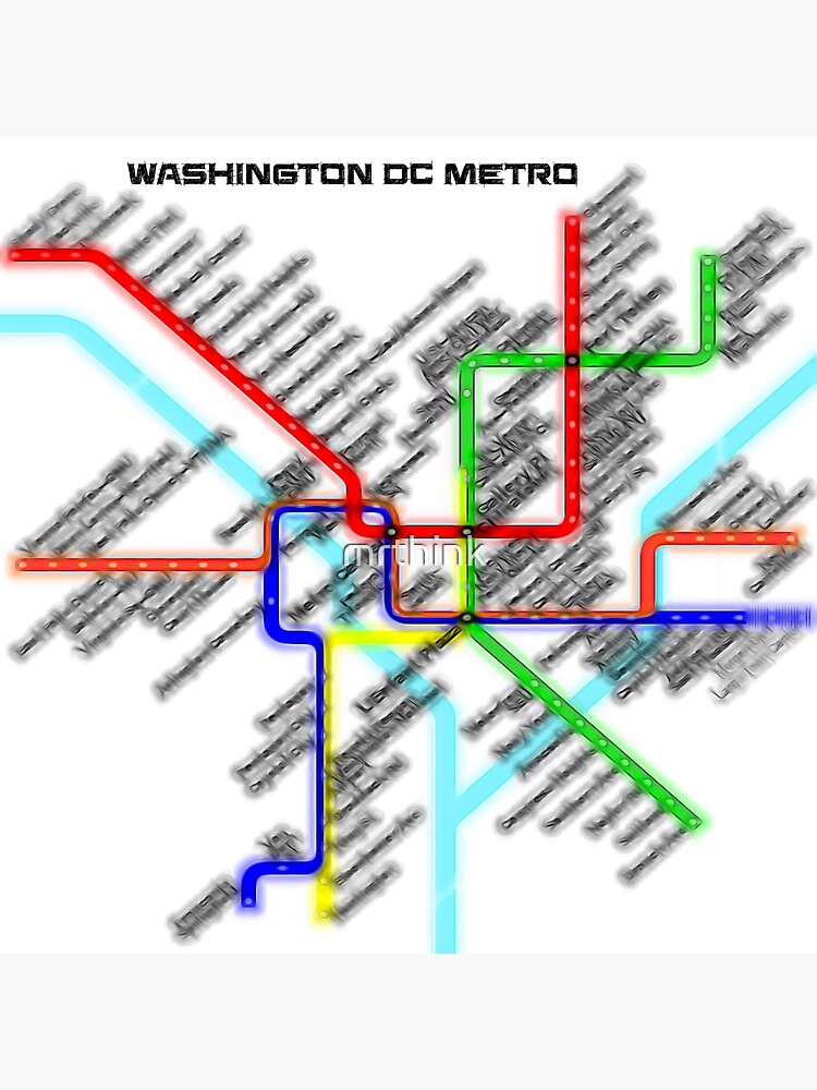 &ldquo;Washington DC Metro Map&rdquo; Framed Art Print for Sale by mrthink | Redbubble