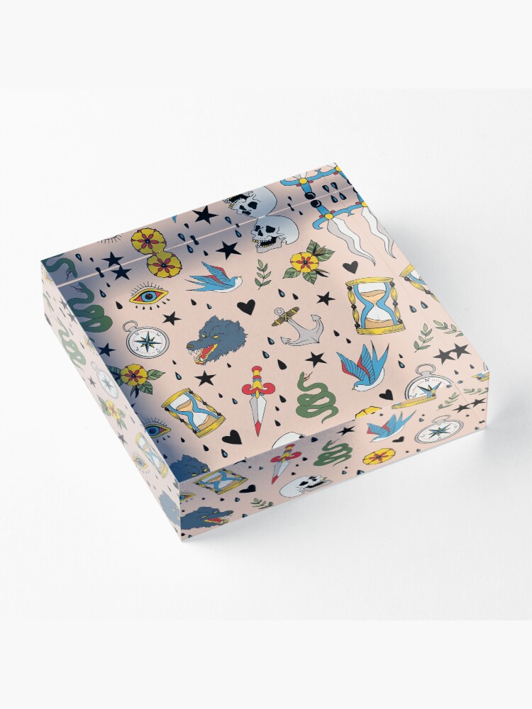 Alternate view of Tatted Up Acrylic Block