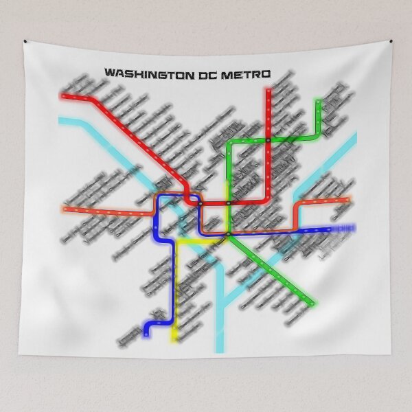 Item preview, Washington DC Metro Map designed and sold by mrthink.