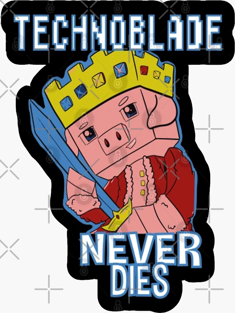 Technoblade Never Dies Sticker for Sale by skelli kelli