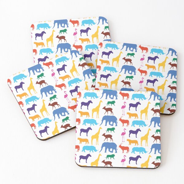 Item preview, colorful zoo animals designed and sold by stephaniepeters.