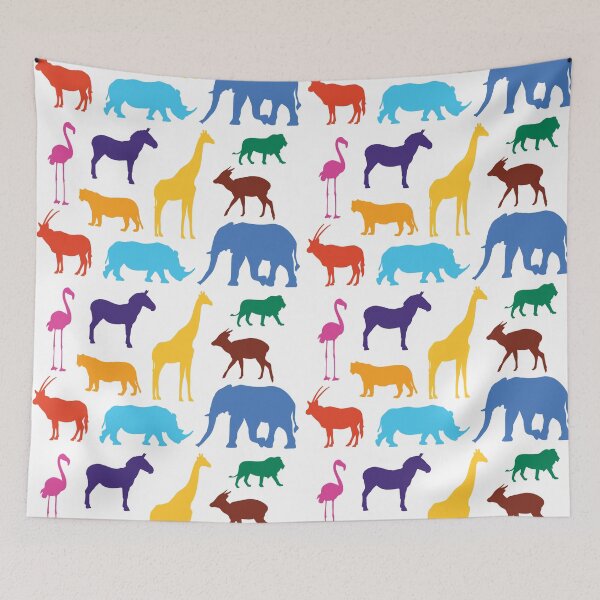 Item preview, colorful zoo animals designed and sold by stephaniepeters.