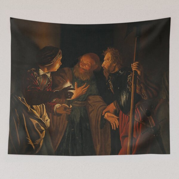 Item preview, The Denial of Saint Peter | Adam de Coster | 1610 Renaissance Gospel Biblical Art designed and sold by CJET.