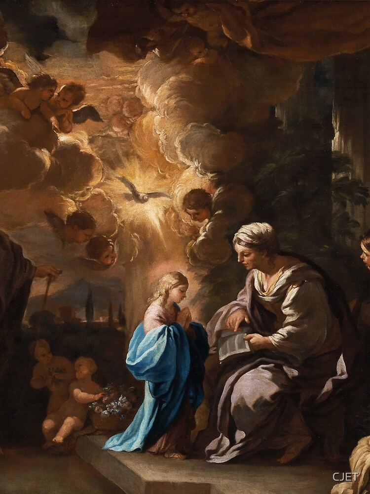 "The Education Of The Virgin | Luca Giordano | 1687 Renaissance Virgin ...