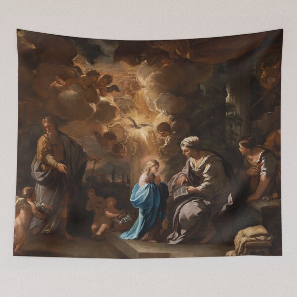 Item preview, The Education of the Virgin | Luca Giordano | 1687 Renaissance Virgin Mary Gospel Biblical Art designed and sold by CJET.