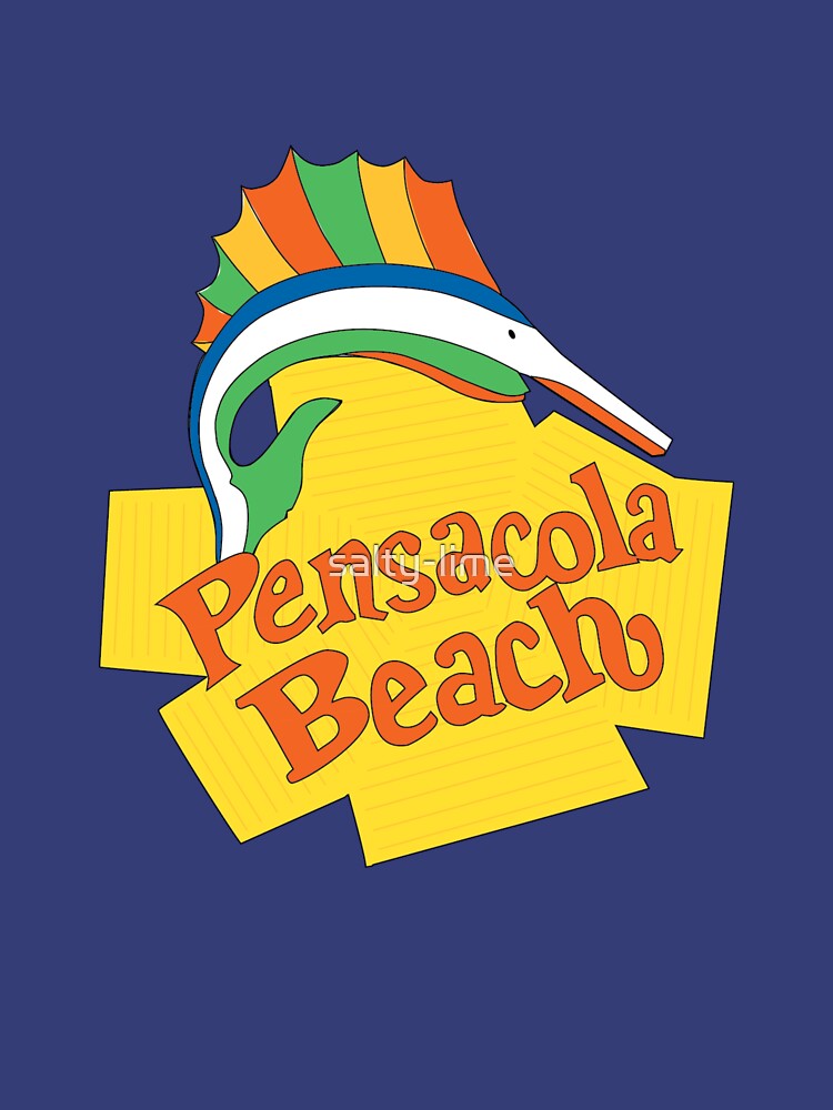 "Pensacola Beach Sign Electric Fish" Tshirt for Sale by saltylime