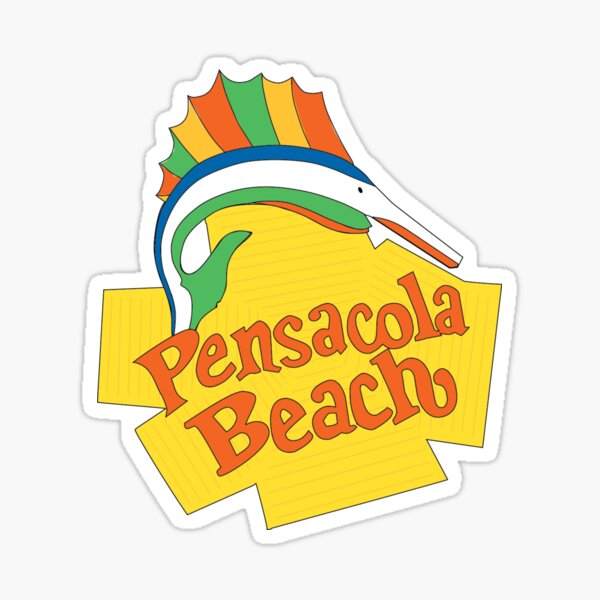 Item preview, Pensacola Beach Sign - Electric Fish designed and sold by salty-lime.