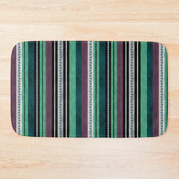 Item preview, Teal and Lilac Painted Geometric Stripes on Canvas designed and sold by Orianah.
