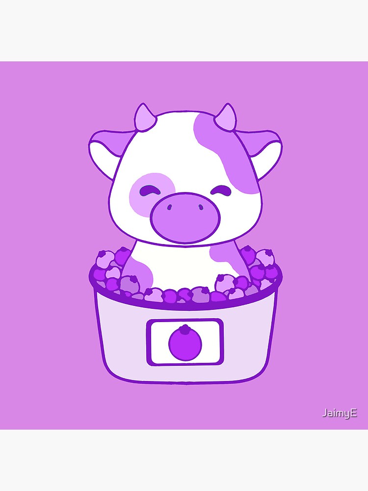 cute purple cow painting 