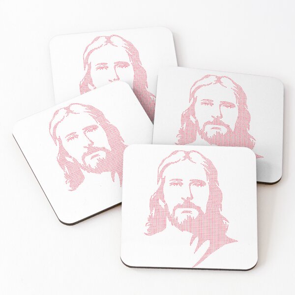Item preview, Jesus Portrait With Red Hearts - Jesus Face designed and sold by molamode.