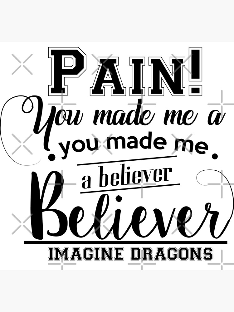 BELIEVER - Imagine Dragons Art Board Print by DalyRincon