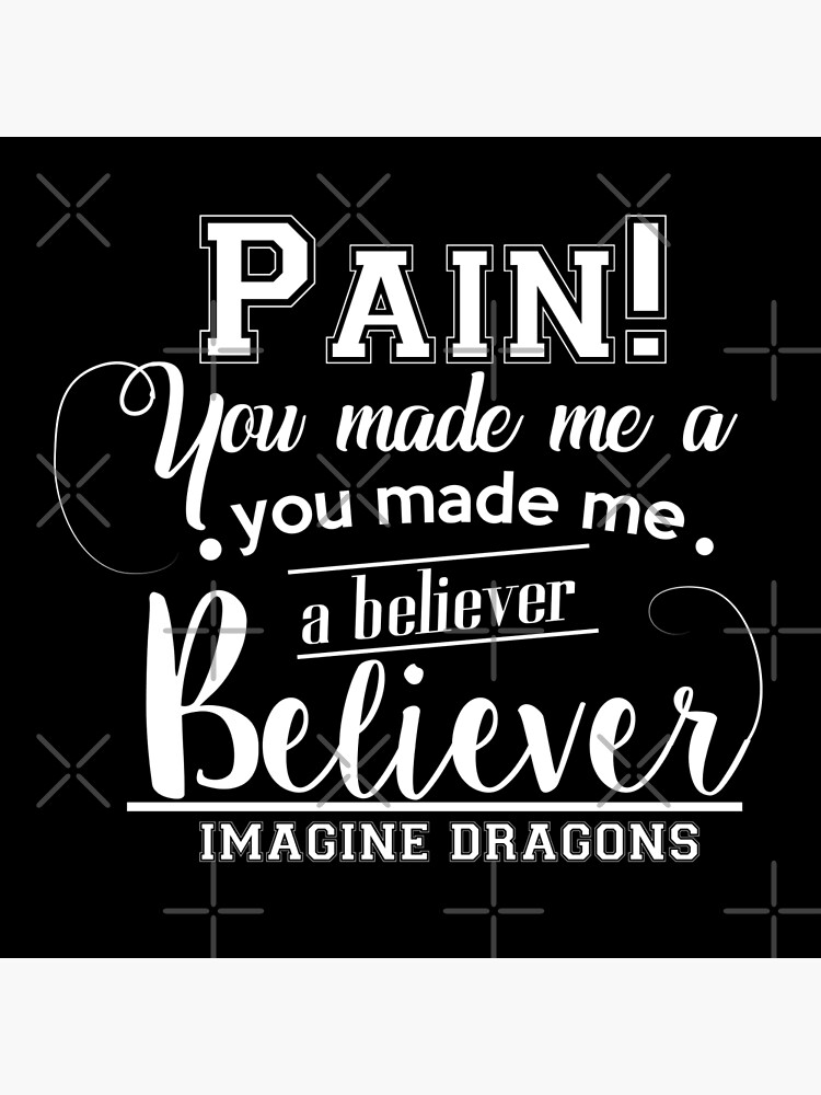 BELIEVER - Imagine Dragons Art Board Print by DalyRincon