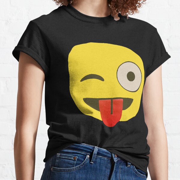 Expression Tees Emoticon Tongue Hanging Out Smile Face Youth T-Shirt - Yellow Kids X-Small