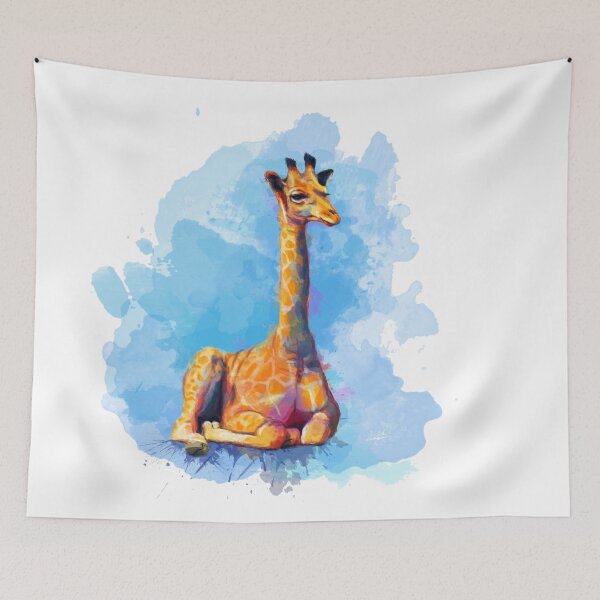 Item preview, Baby Giraffe - giraffe painting, digital art, cute illustration designed and sold by Flo Art Studio.