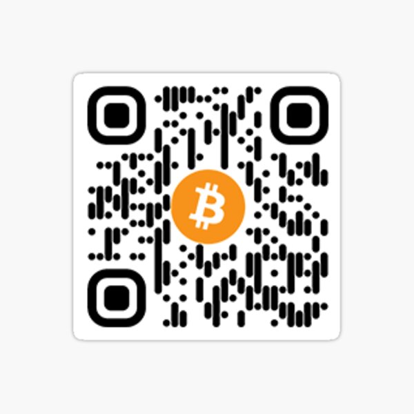 Buy Personalised Bitcoin Wallet Sticker with QR Code with Bitcoin