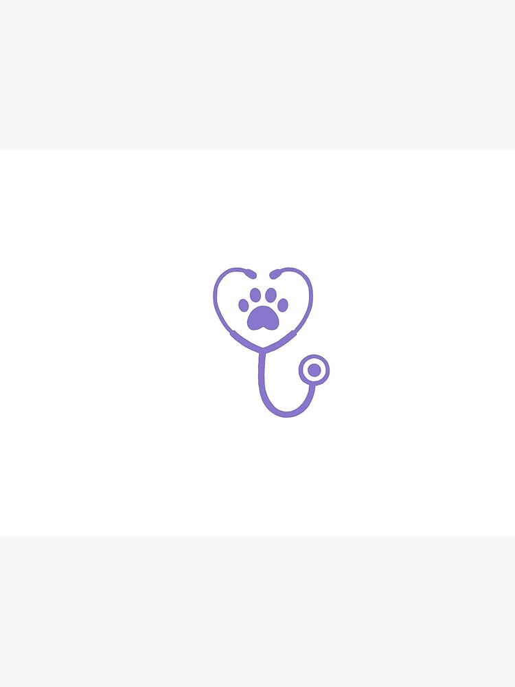 “Purple paw print stethoscope” Poster for Sale by heatherthevet | Redbubble