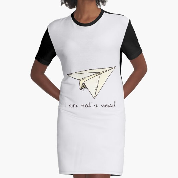 I am not a vessel: paper plane Graphic T-Shirt Dress