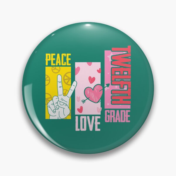 Item preview, Peace Love Twelfth Grade 1st School Day Team 12th Grade designed and sold by MotooriMinami.