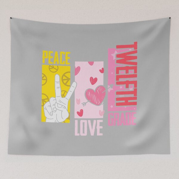 Item preview, Peace Love Twelfth Grade 1st School Day Team 12th Grade designed and sold by MotooriMinami.