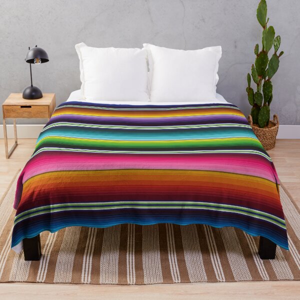 Item preview, Serape Mexican colorful serape blanket vibrant color stripes zarape lines zerape pattern designed and sold by T-Mex.