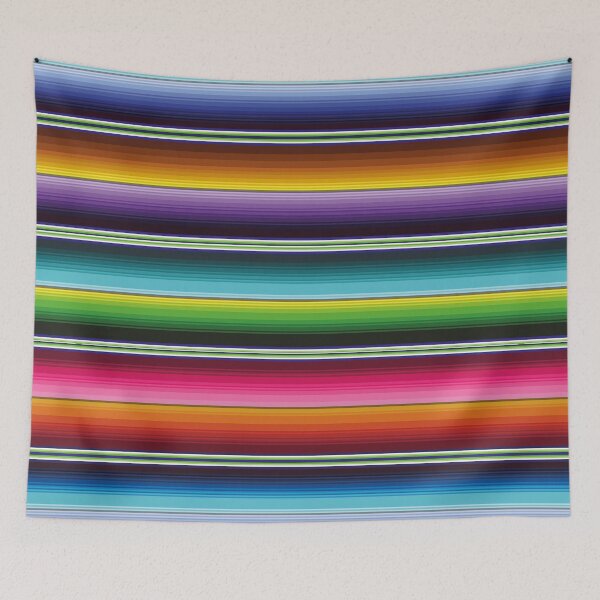 Item preview, Serape Mexican colorful serape blanket vibrant color stripes zarape lines zerape pattern designed and sold by T-Mex.