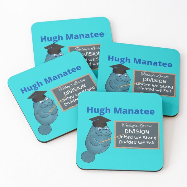 Item preview, Hugh Manatee United We Stand Divided We Fall Blue Letters designed and sold by podguy.