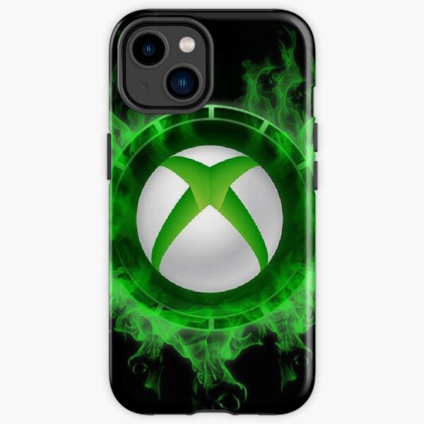 neon green xbox logo gamer art iPhone Tough Case