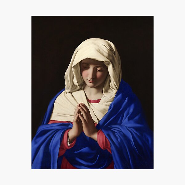 Item preview, The Virgin in Prayer | Giovanni Battista Salvi | 1640 Renaissance Christian Art designed and sold by CJET.