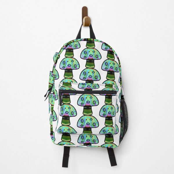Item preview, Green blue yellow dominant Brightly colored psychedelic mushroom pattern ? designed and sold by Laree Jones.