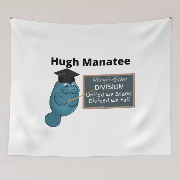 Item preview, Hugh Manatee United We Stand Divided We Fall Black Letters designed and sold by podguy.