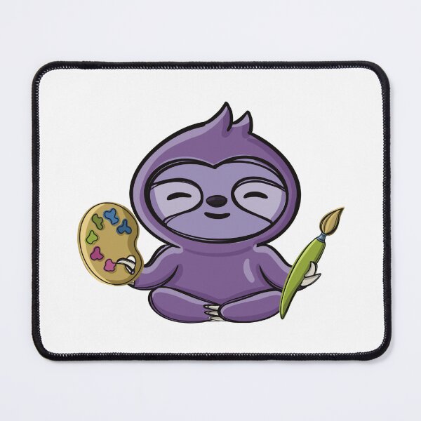 Item preview, Artist Sloth- Zen Sloth with Paint Pallet and Brush designed and sold by For Art Sake.
