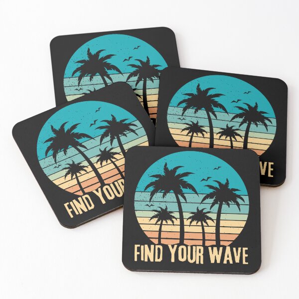 Item preview, Vintage Tropical Sunset, Find Your Wave, Ready To Explore, Seize The Summer, forever sunset, Hola Beaches, Beach Life, Ocean View, Forever Chasing Sunset designed and sold by Sun Sand & Sea Art.