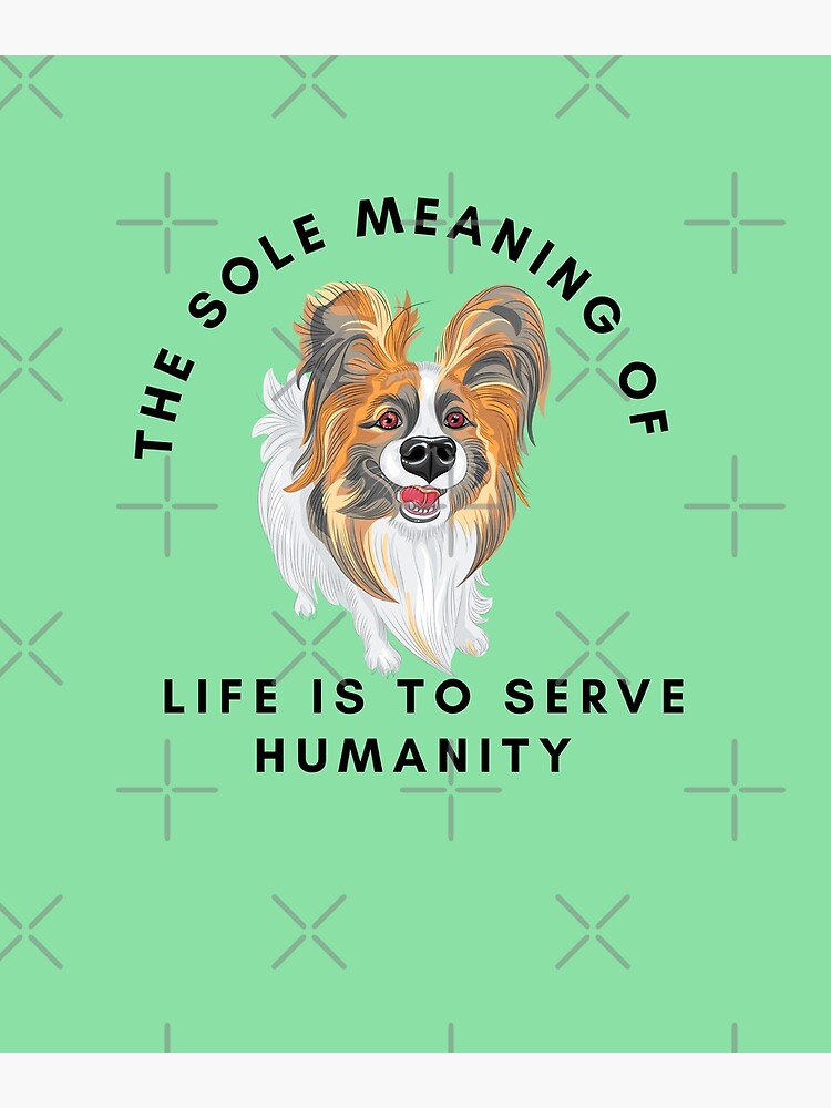 "The sole meaning of life is to serve humanity." Poster for Sale by