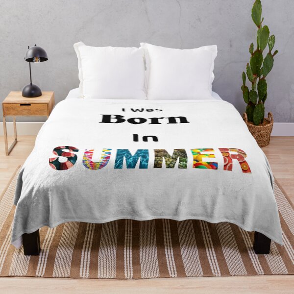 Item preview, I Was Born In Summer - Funny and cute T-Shirts Quotes designed and sold by Designspot2020.