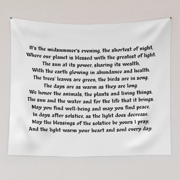 Item preview, Summer Blessing Poem designed and sold by ataraxiastore.