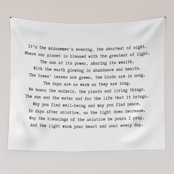 Item preview, Summer Blessing Poem designed and sold by ataraxiastore.