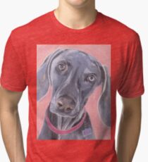 Weimaraner Portrait Tri-blend T-Shirt