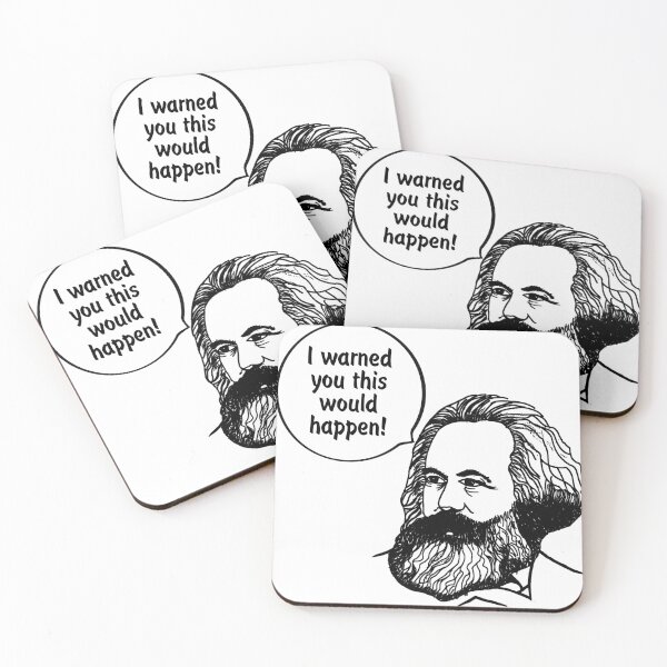 Aperçu de l'œuvre Karl Marx - Je t'avais prévenu ! créée et vendue par SocioloTees.